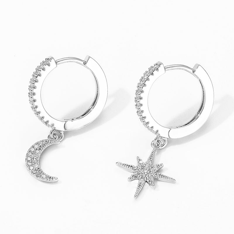Fashion Star Moon Earrings - Nova Exporters