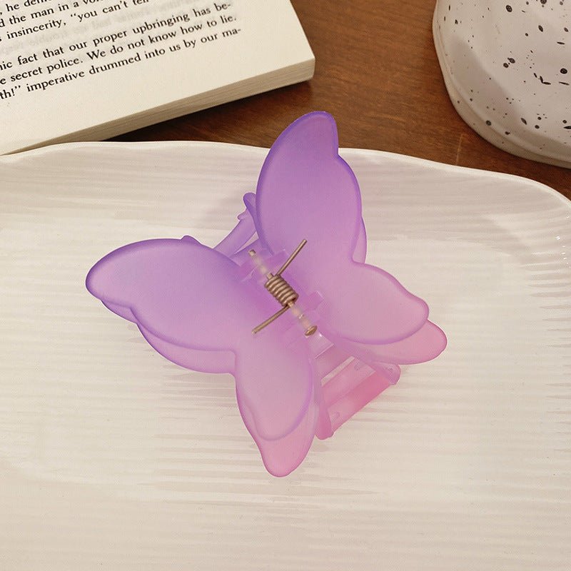 Color Frosted Gradient Butterfly Hair Clip - Nova Exporters