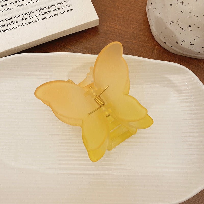 Color Frosted Gradient Butterfly Hair Clip - Nova Exporters
