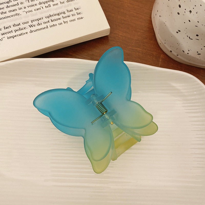 Color Frosted Gradient Butterfly Hair Clip - Nova Exporters