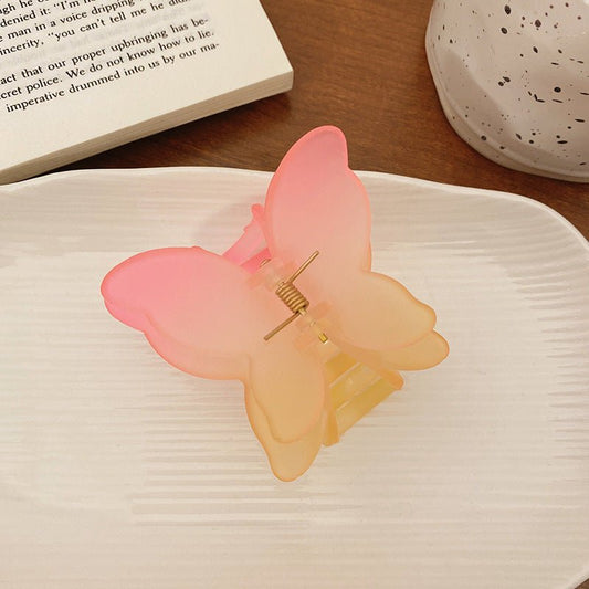 Color Frosted Gradient Butterfly Hair Clip - Nova Exporters