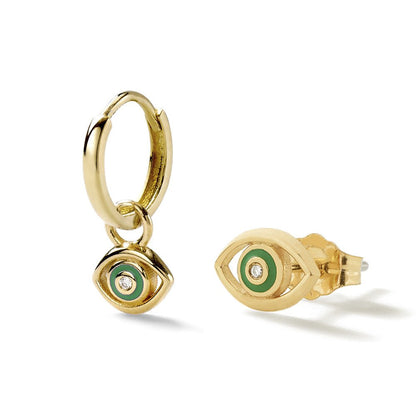 Diamond Devil's Eye Stud Earrings - Nova Exporters