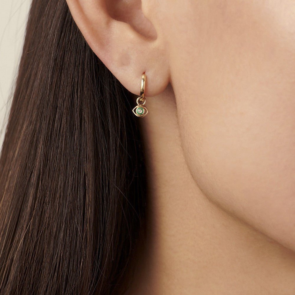 Diamond Devil's Eye Stud Earrings - Nova Exporters