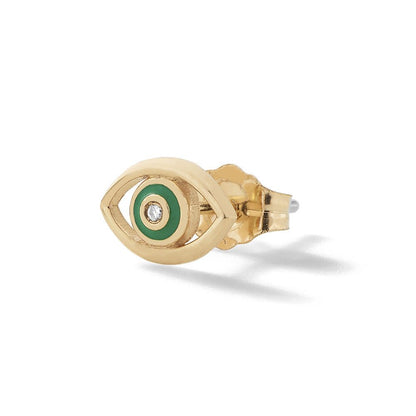 Diamond Devil's Eye Stud Earrings - Nova Exporters