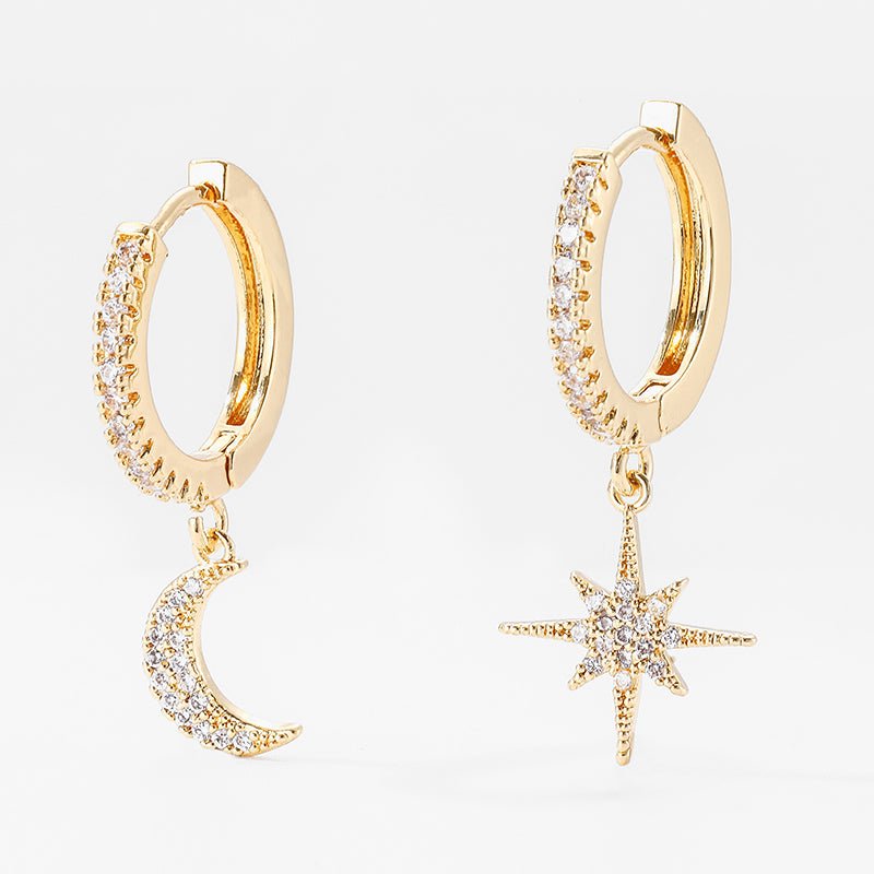 Fashion Star Moon Earrings - Nova Exporters