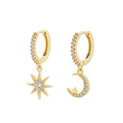 Fashion Star Moon Earrings - Nova Exporters