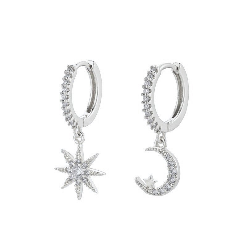 Fashion Star Moon Earrings - Nova Exporters