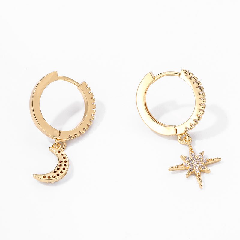 Fashion Star Moon Earrings - Nova Exporters