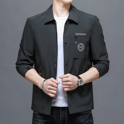 Mens Casual Lapel Top Wrinkle - free Mens Jacket - Nova Exporters