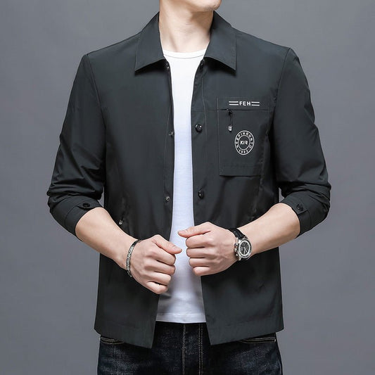 Mens Casual Lapel Top Wrinkle - free Mens Jacket - Nova Exporters