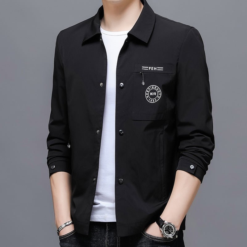 Mens Casual Lapel Top Wrinkle - free Mens Jacket - Nova Exporters