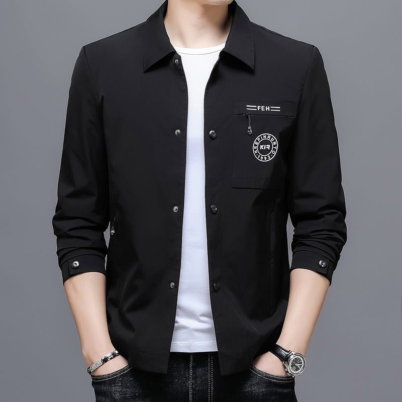 Mens Casual Lapel Top Wrinkle - free Mens Jacket - Nova Exporters