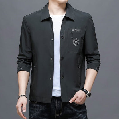 Mens Casual Lapel Top Wrinkle - free Mens Jacket - Nova Exporters