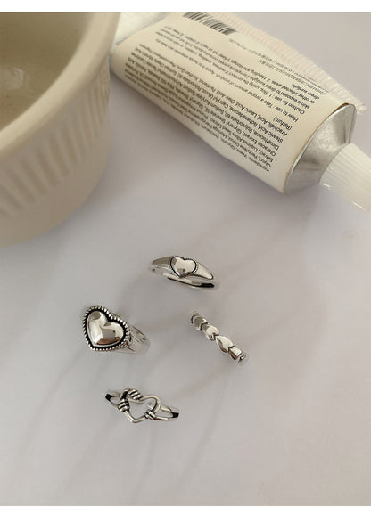 Open S925 Silver Love Hollow Out Ring - Nova Exporters