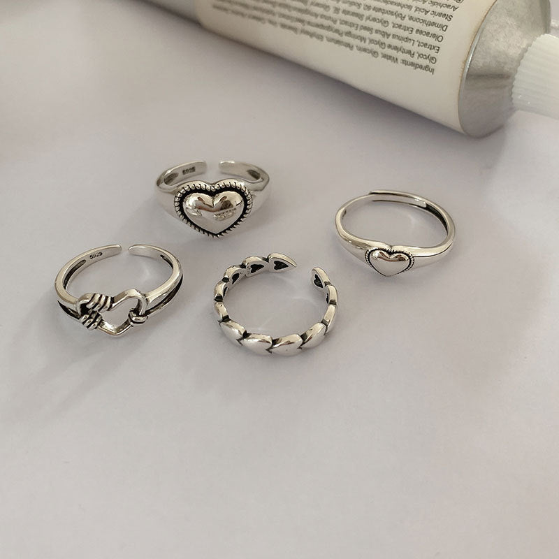 Open S925 Silver Love Hollow Out Ring - Nova Exporters