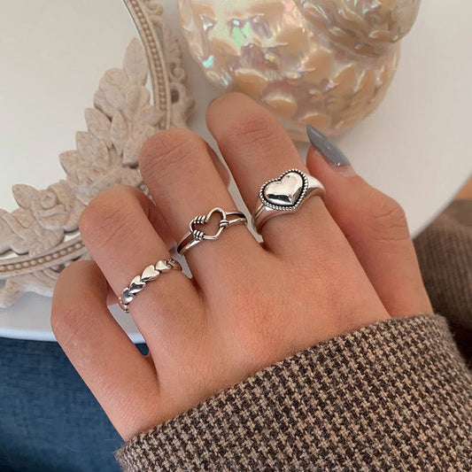 Open S925 Silver Love Hollow Out Ring - Nova Exporters