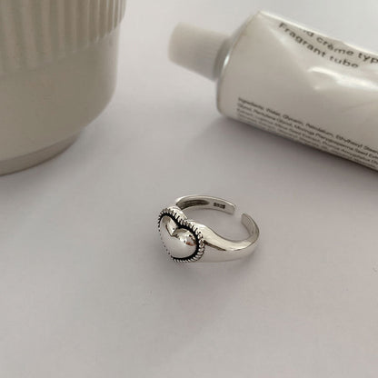 Open S925 Silver Love Hollow Out Ring - Nova Exporters