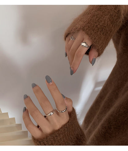Open S925 Silver Love Hollow Out Ring - Nova Exporters