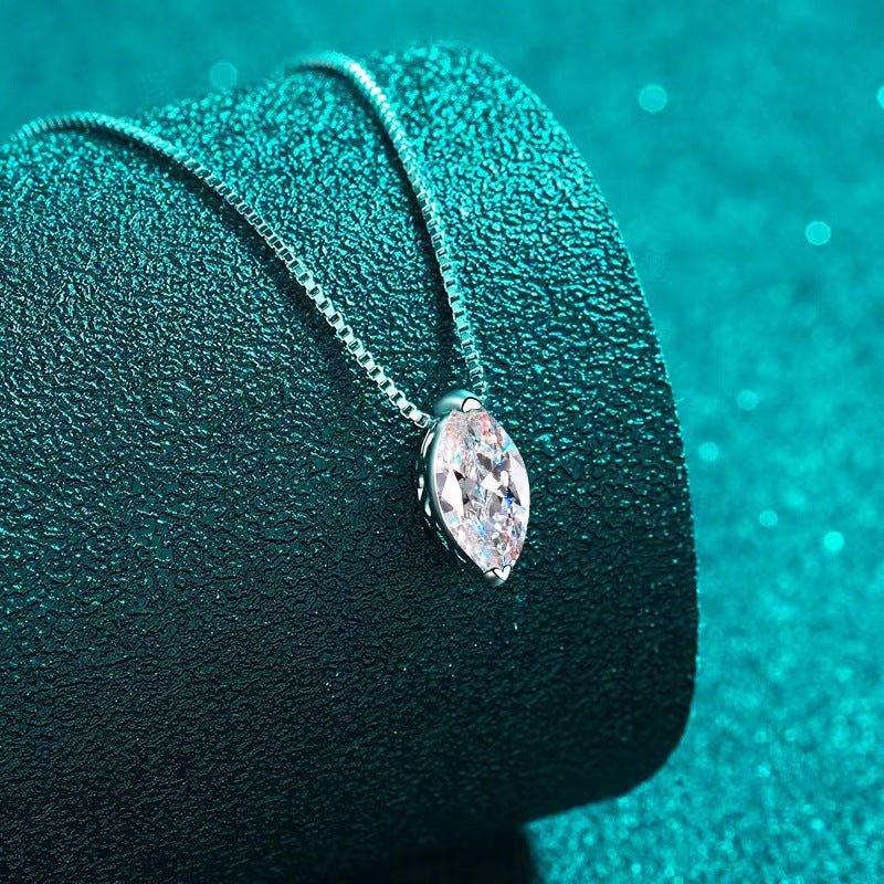 S925 Sterling Silver Horse Eye Classic Solitaire Necklace Simple All - match - Nova Exporters