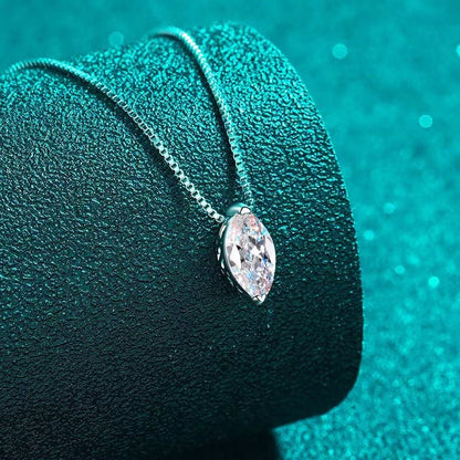 S925 Sterling Silver Horse Eye Classic Solitaire Necklace Simple All - match - Nova Exporters