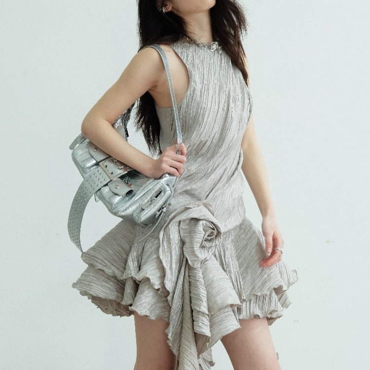 Stylish Belted A - line Midi Dress With A Defined Waist - Nova Exporters