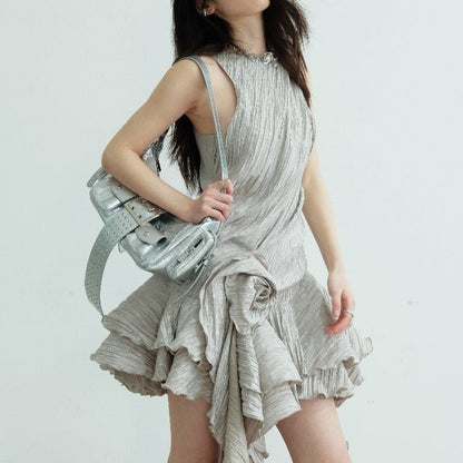 Stylish Belted A - line Midi Dress With A Defined Waist - Nova Exporters