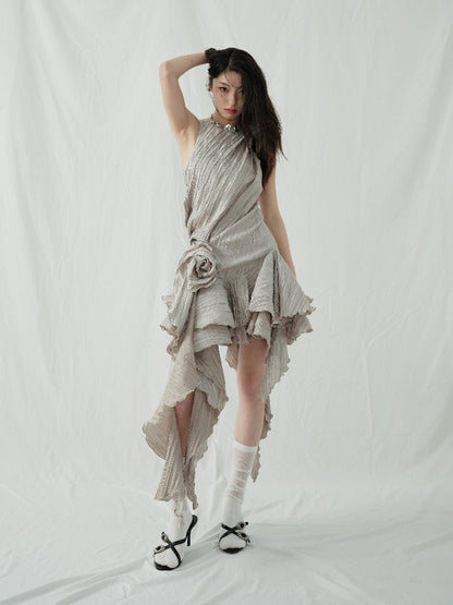 Stylish Belted A - line Midi Dress With A Defined Waist - Nova Exporters