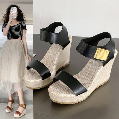 Women's Thick - soled Wedge High - heeled Sandals - Nova Exporters